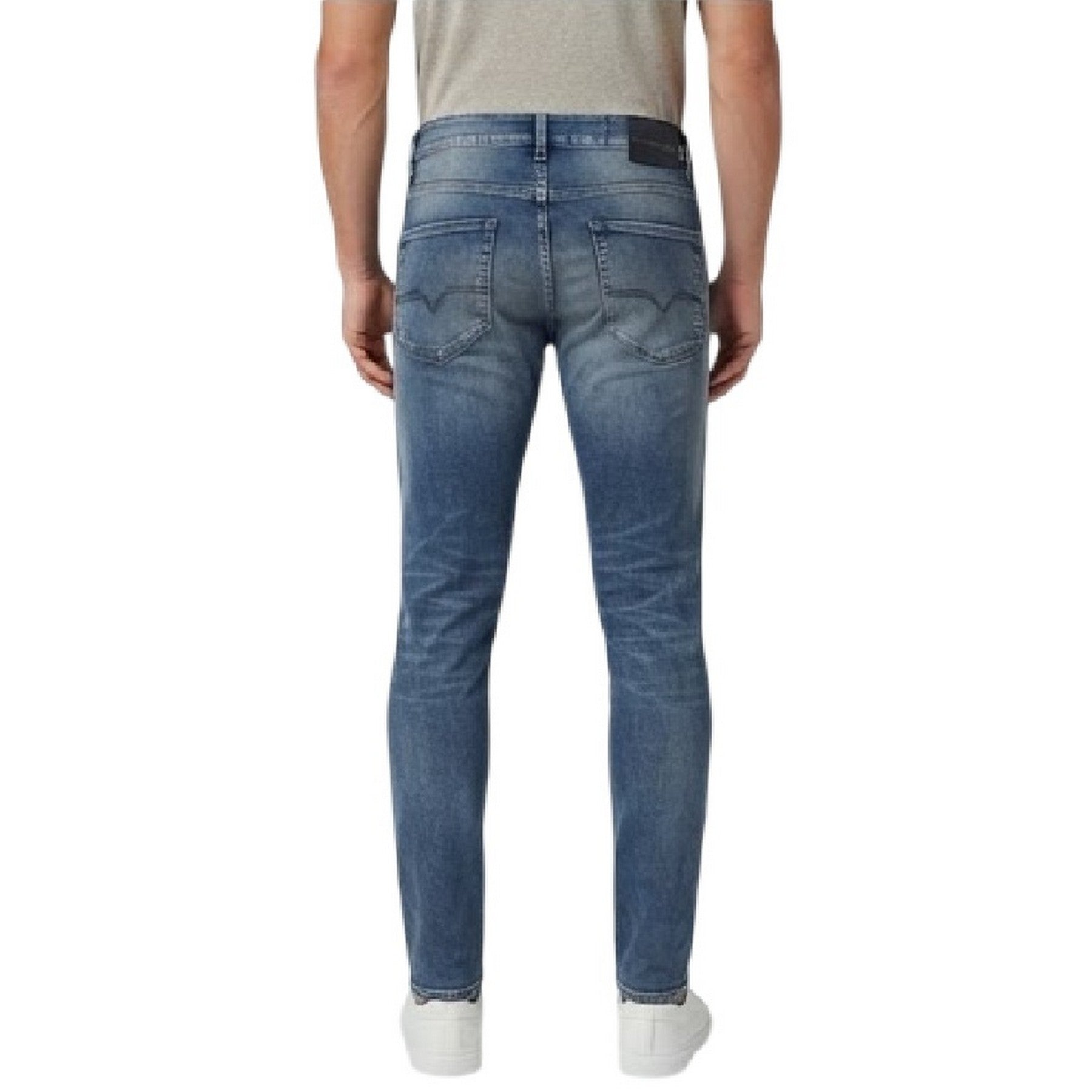Peacoat - Back - Diesel Mens 2019 D-Strukt Slim Jeans
