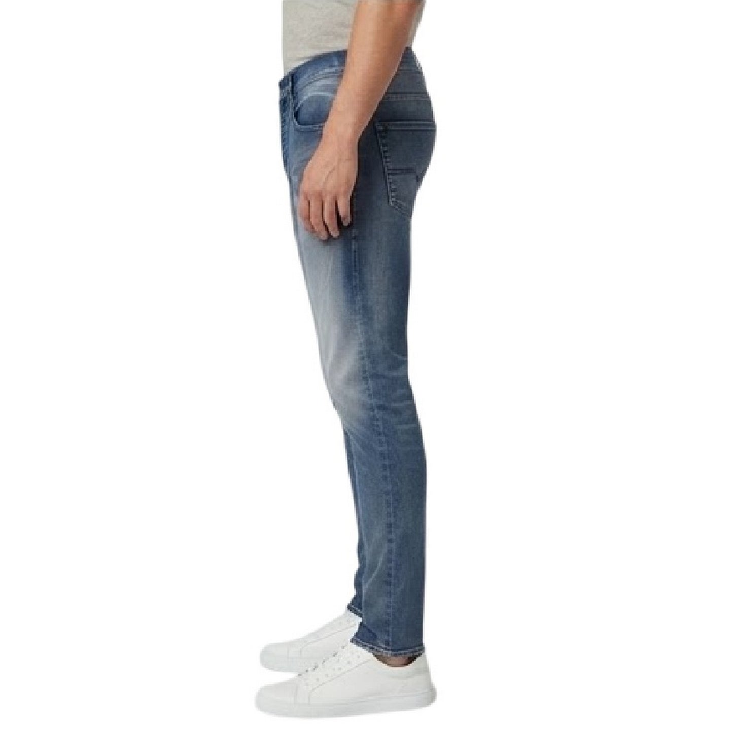 Peacoat - Side - Diesel Mens 2019 D-Strukt Slim Jeans