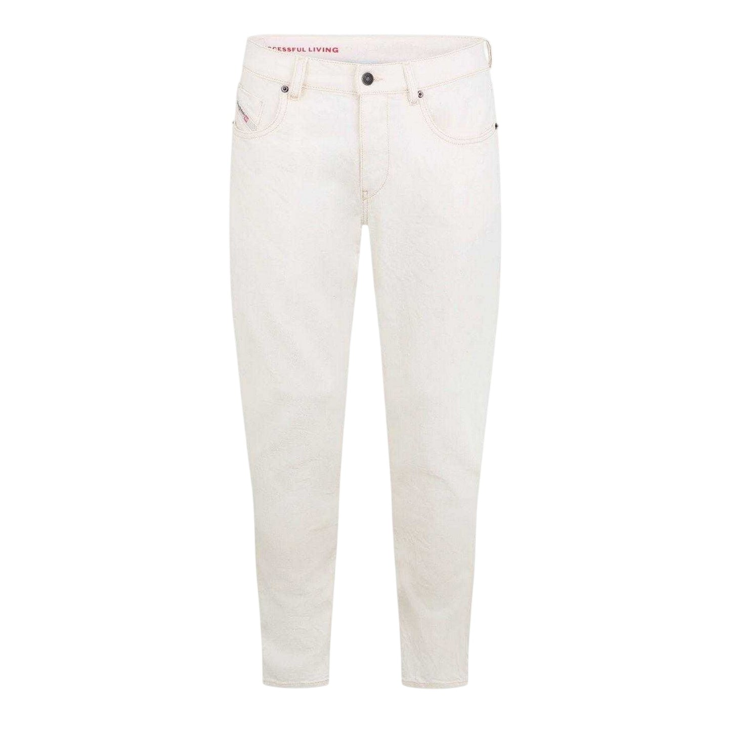 White - Front - Diesel Mens 2019 D-Strukt Slim Jeans