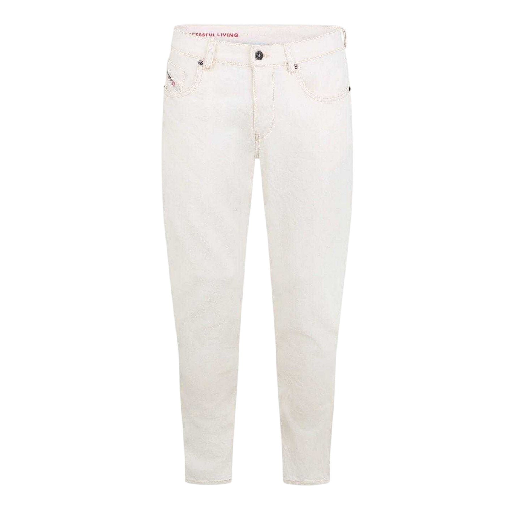 White - Front - Diesel Mens 2019 D-Strukt Slim Jeans