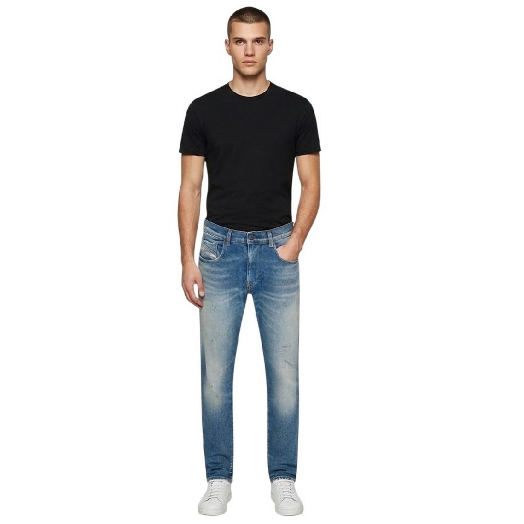 Blue Denim - Lifestyle - Diesel Mens 2019 D-Strukt Slim Jeans