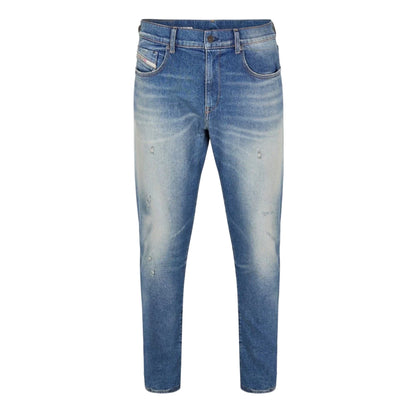 Denim Blue - Front - Diesel Mens 2019 D-Strukt Slim Jeans