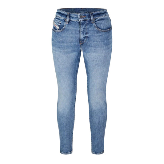 Light Blue - Front - Diesel Mens 2019 D-Strukt Slim Jeans