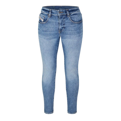 Light Blue - Front - Diesel Mens 2019 D-Strukt Slim Jeans