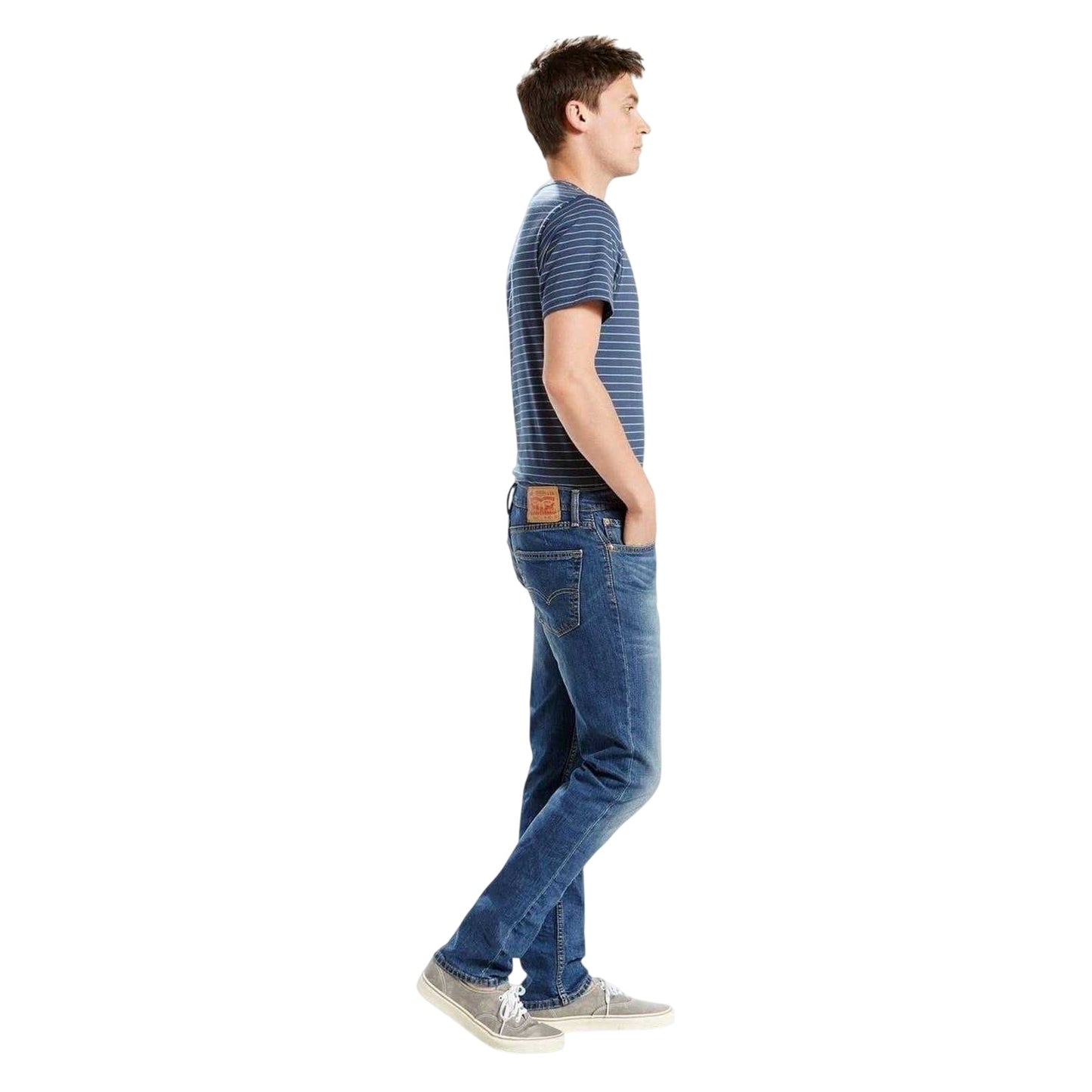 Blue - Side - Levis Mens 511 Cotton Slim Jeans