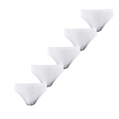 White - Front - Donnay Mens Plain Briefs (Pack of 5)