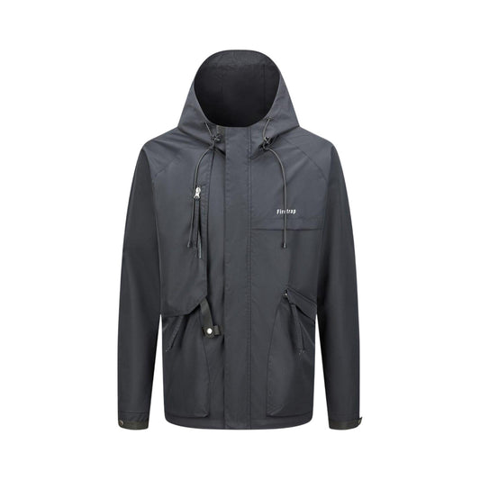 Black - Front - Firetrap Mens Hooded Windbreaker