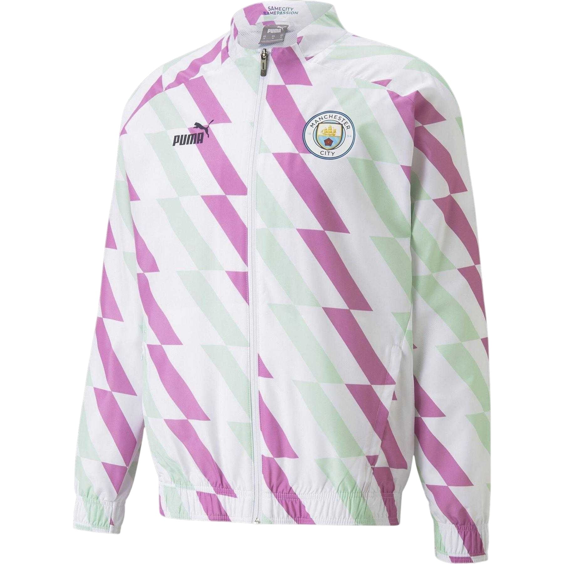 Puma White - Front - Puma Mens Prematch Manchester City FC Anorak