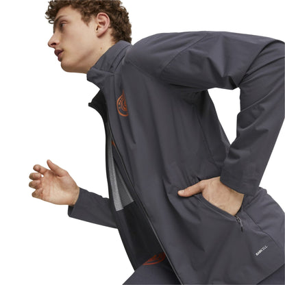 Grey - Side - Puma Mens 2023-2024 Manchester City FC Jacket