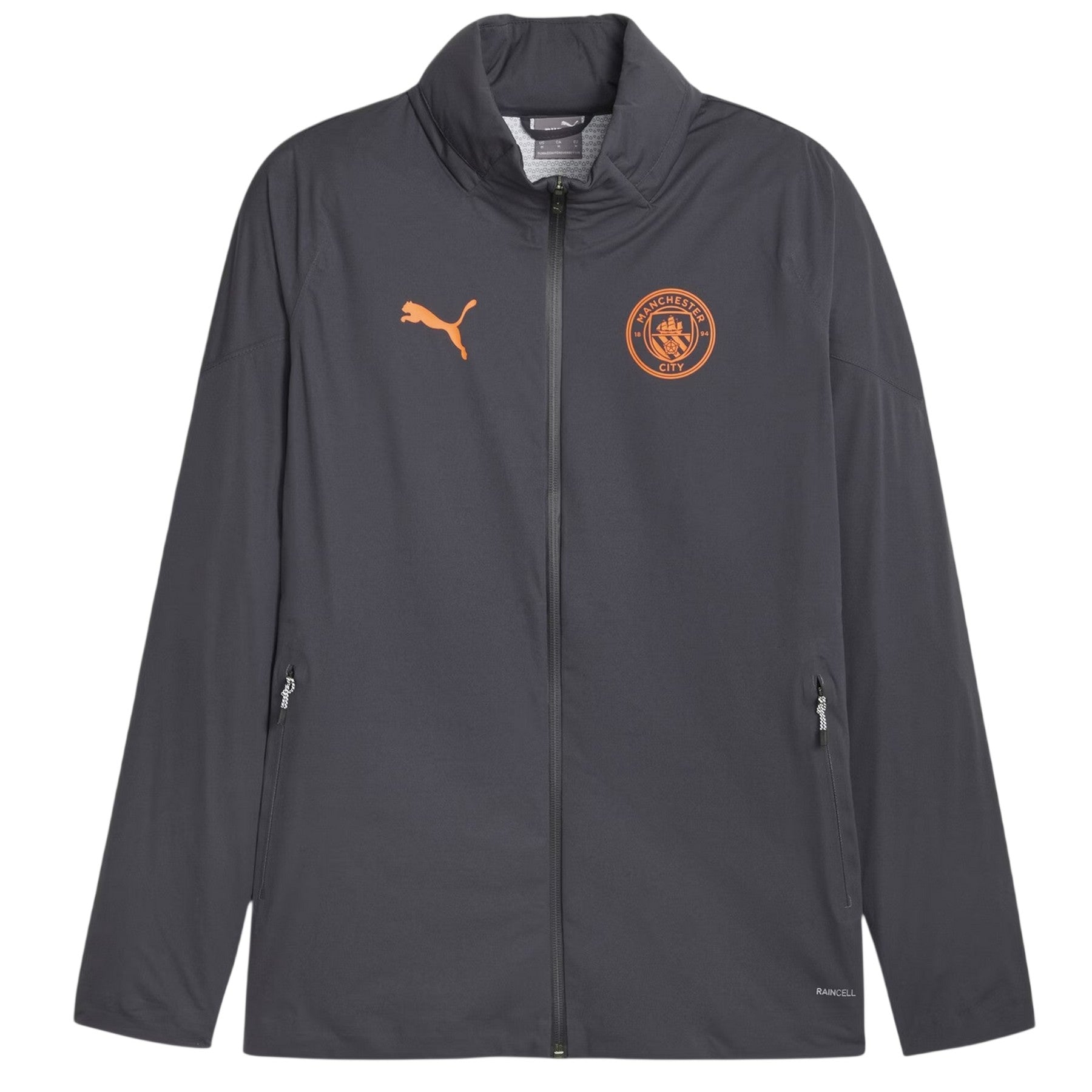 Grey - Front - Puma Mens 2023-2024 Manchester City FC Jacket