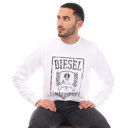 White - Lifestyle - Diesel Mens S-Gir 11-6 Sweatshirt