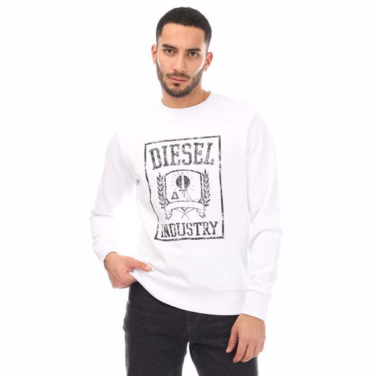 White - Front - Diesel Mens S-Gir 11-6 Sweatshirt