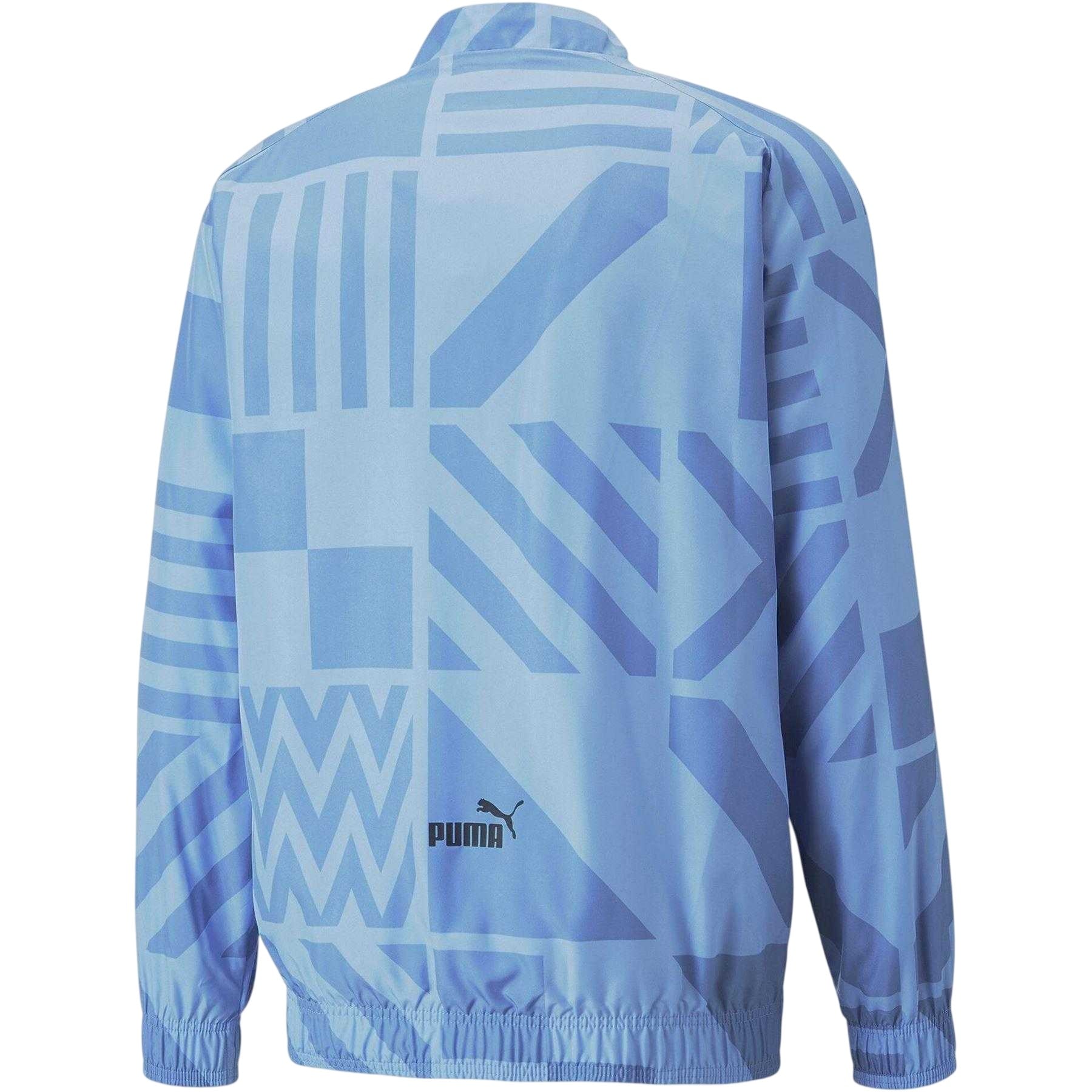 Blue-Peacoat - Back - Puma Mens Manchester City FC Lightweight Anorak