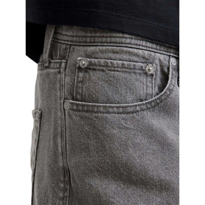 Grey Denim - Side - Jack And Jones Mens Chris Original 5 Pockets Straight Jeans