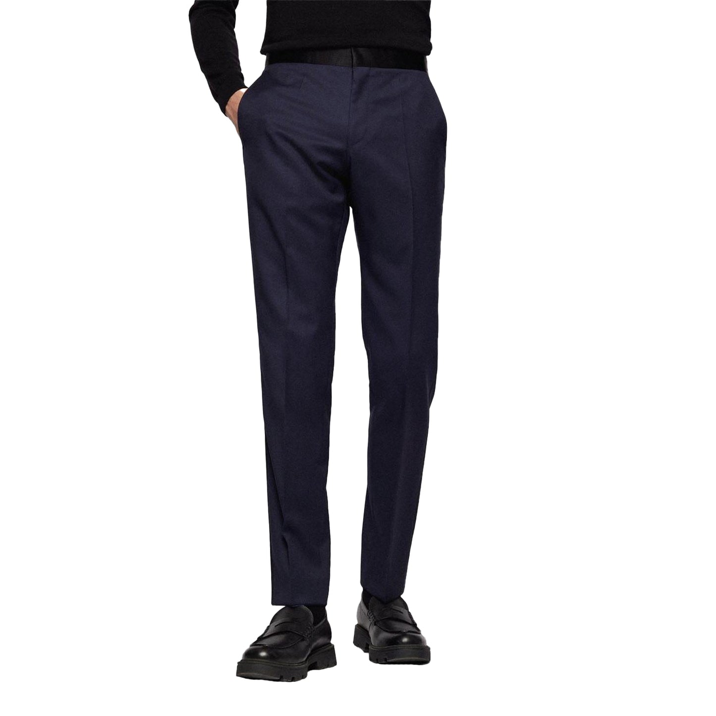 Dark Blue - Front - Boss Mens Gilan Trousers
