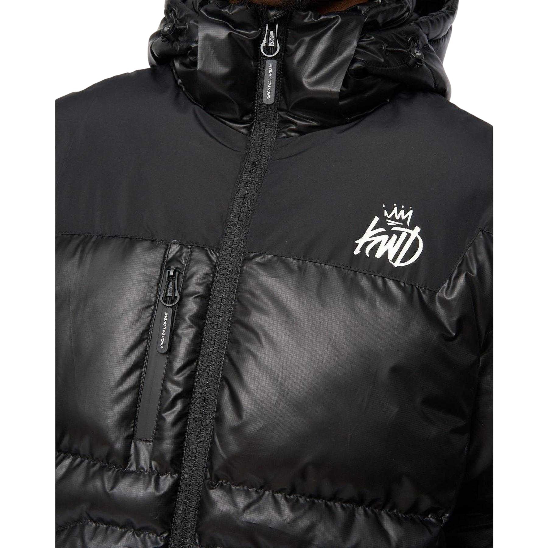Black - Side - Kings Will Dream Mens Ascend Polyester Puffer Jacket