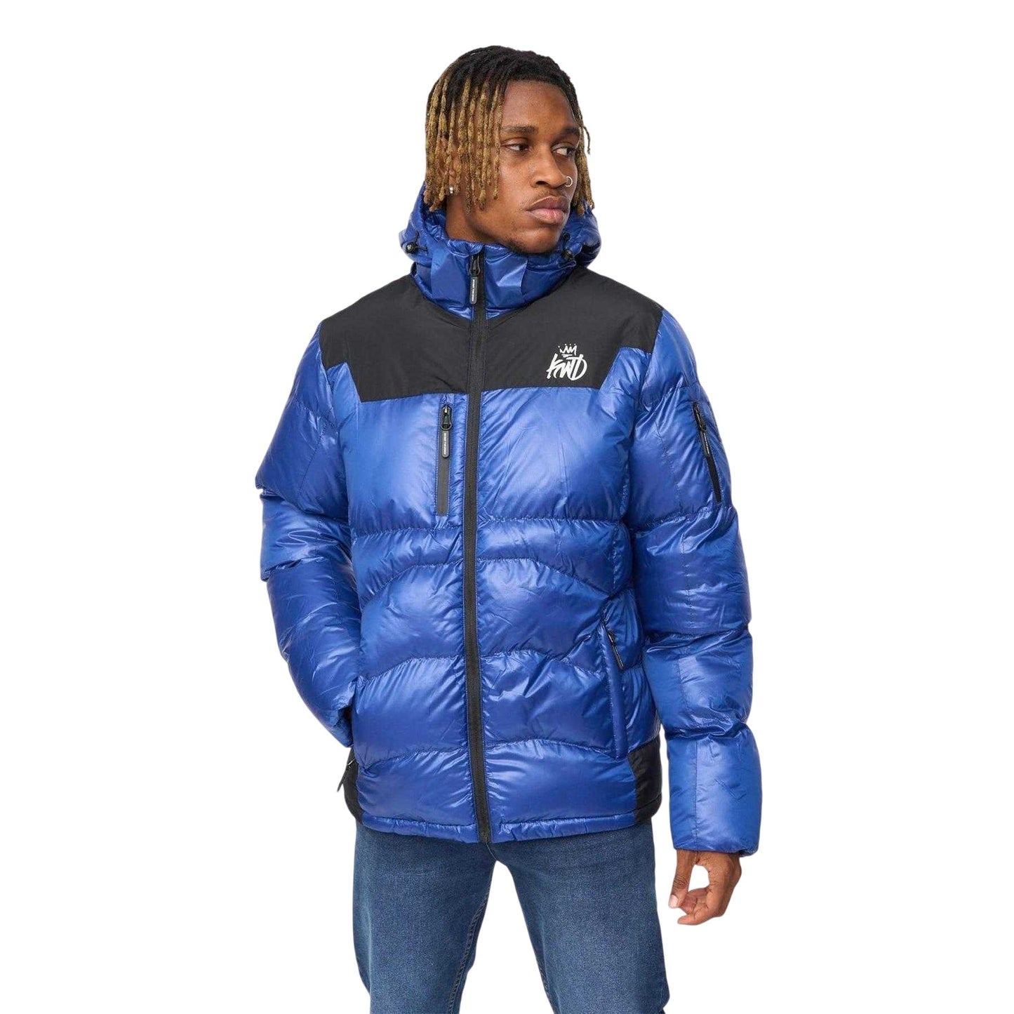 Blue - Front - Kings Will Dream Mens Ascend Polyester Puffer Jacket