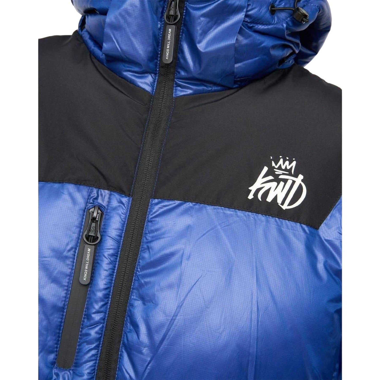 Blue - Side - Kings Will Dream Mens Ascend Polyester Puffer Jacket