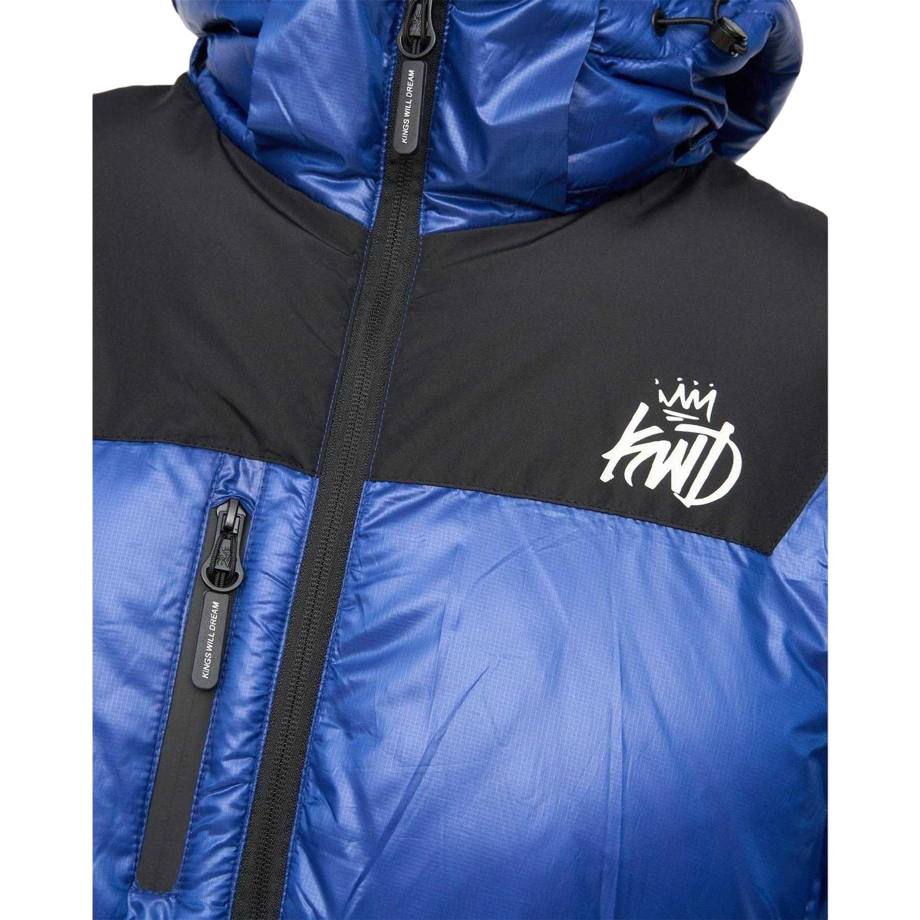 Blue - Side - Kings Will Dream Mens Ascend Polyester Puffer Jacket