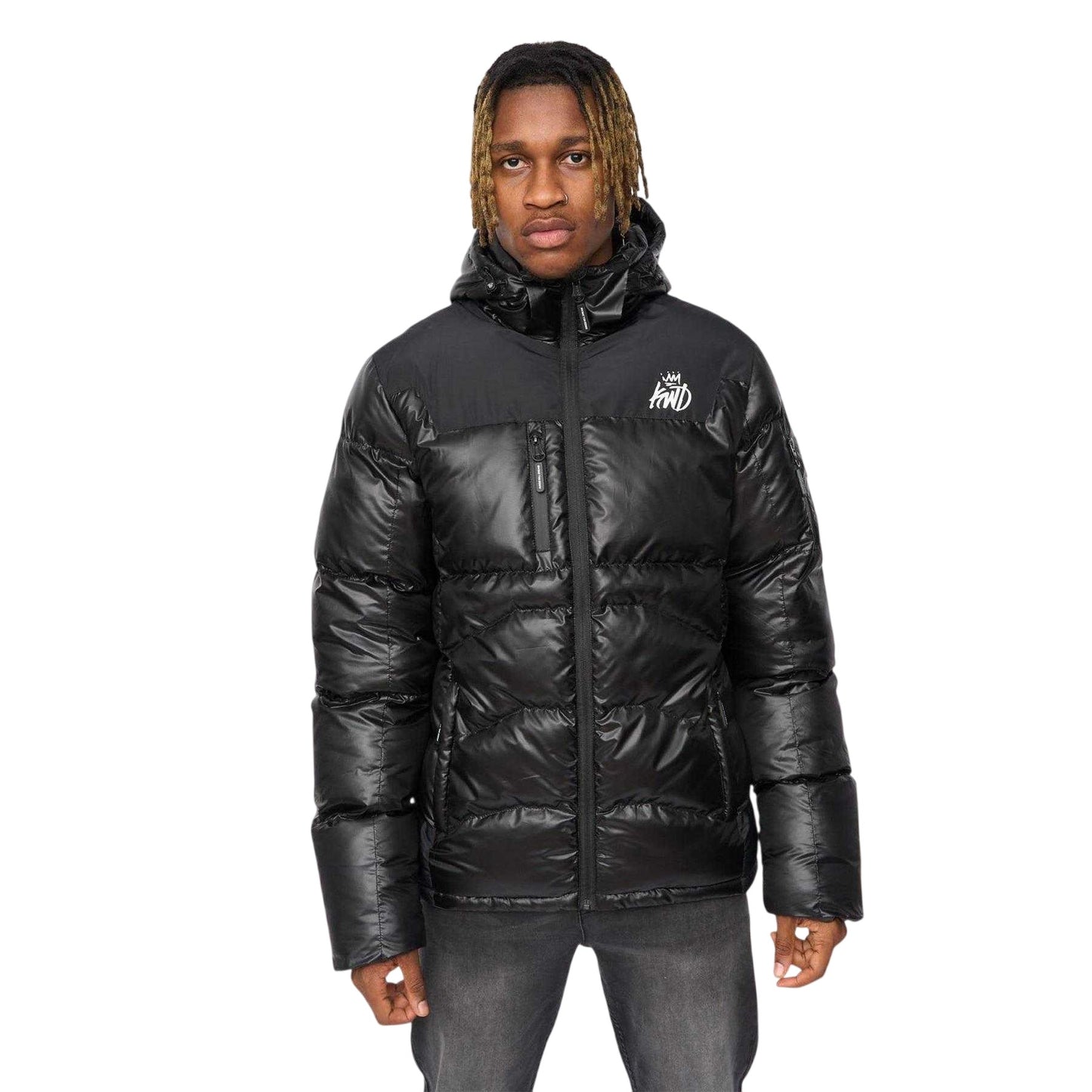 Black - Front - Kings Will Dream Mens Ascend Polyester Puffer Jacket