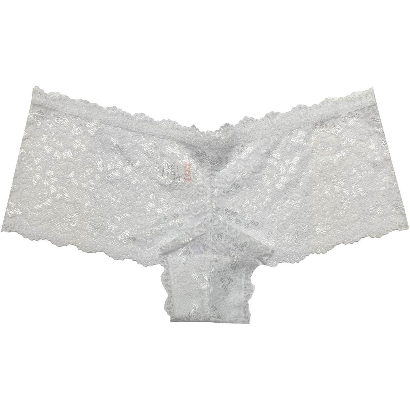 White - Back - Be You Womens-Ladies Floral Lace Trim Briefs (Pack of 3)