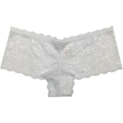White - Side - Be You Womens-Ladies Floral Lace Trim Briefs (Pack of 3)