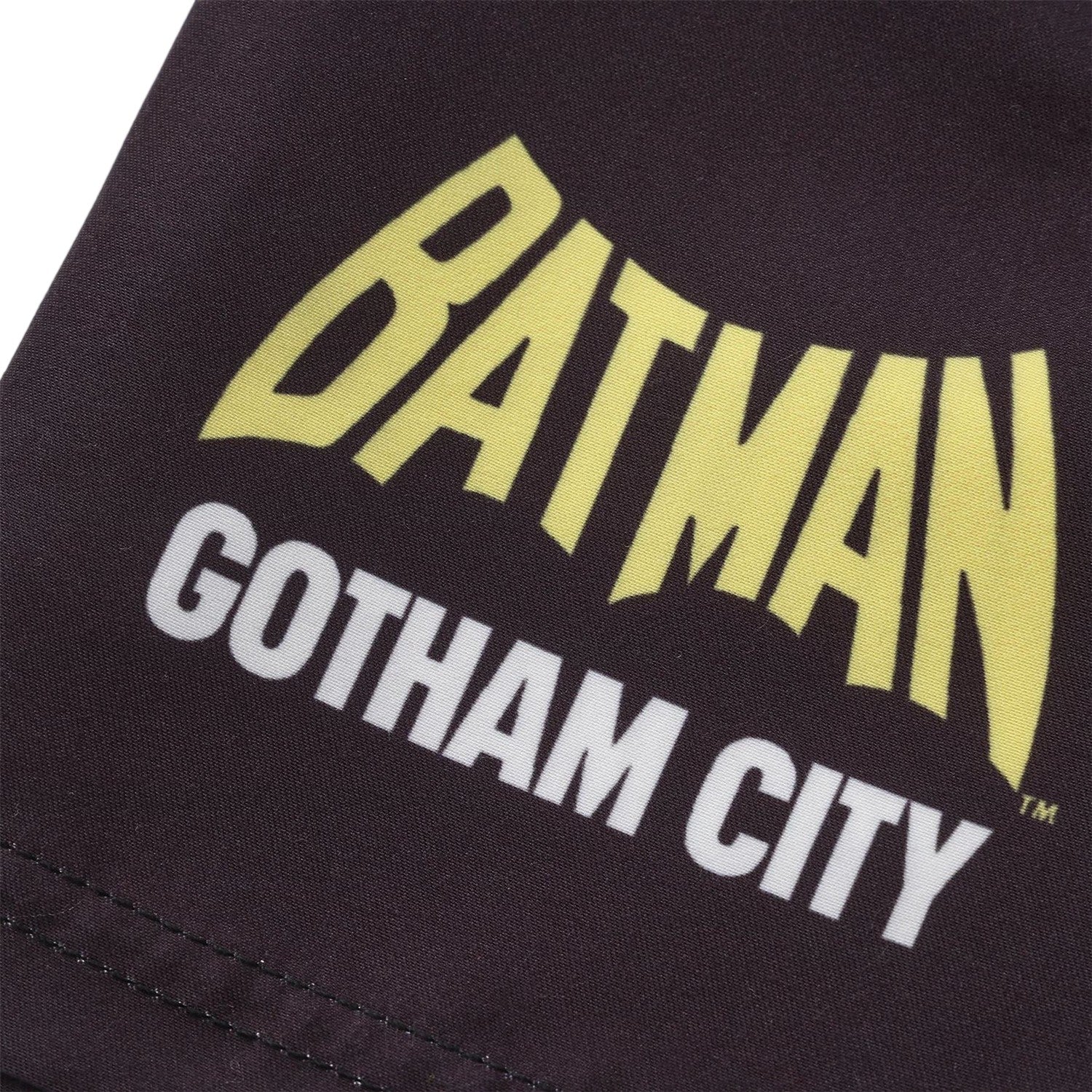 Black-Yellow - Lifestyle - Batman Childrens-Kids Polyester Swim Shorts