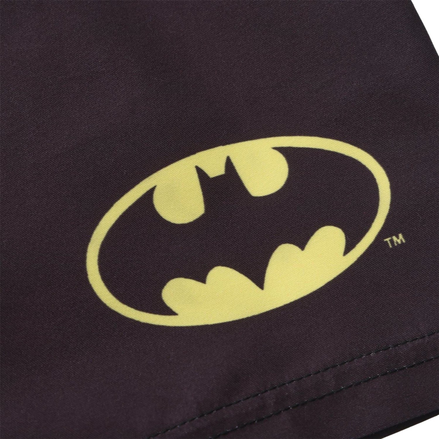 Black-Yellow - Pack Shot - Batman Childrens-Kids Polyester Swim Shorts
