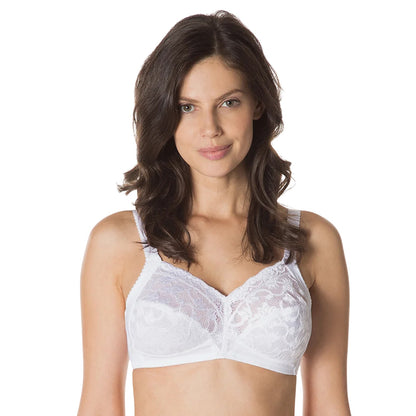 White - Side - Triumph Womens-Ladies Doreen Lace Bra