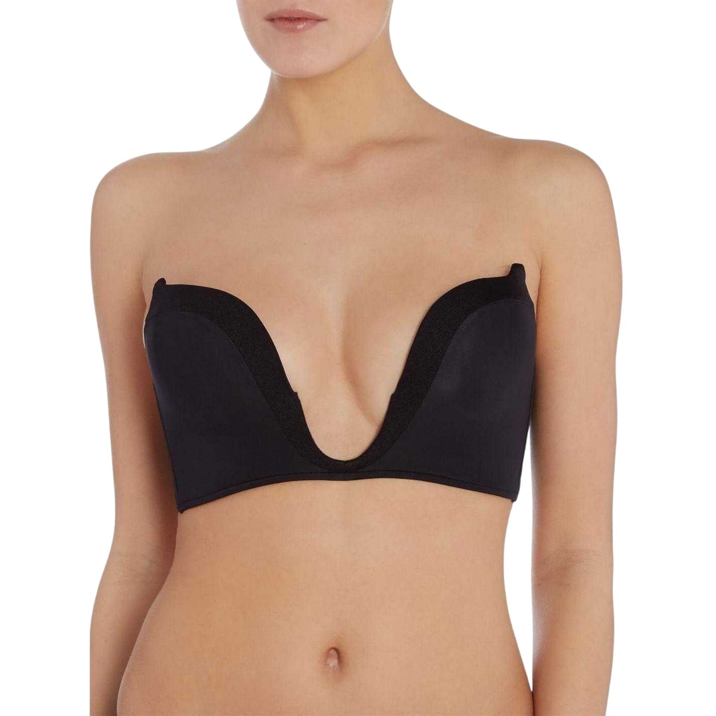 Black - Side - Wonderbra Womens-Ladies Plunge Bra