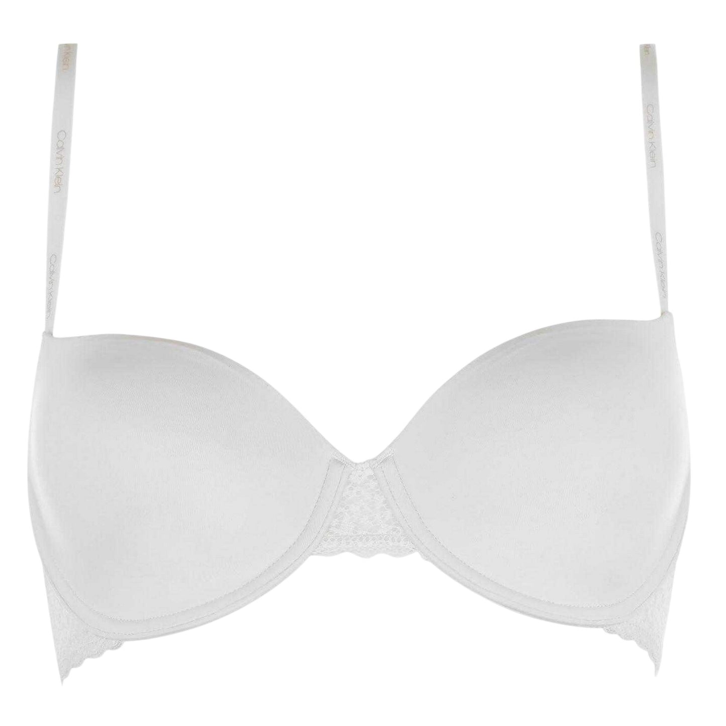 Ivory - Front - Calvin Klein Womens-Ladies Flirty Balcony Bra