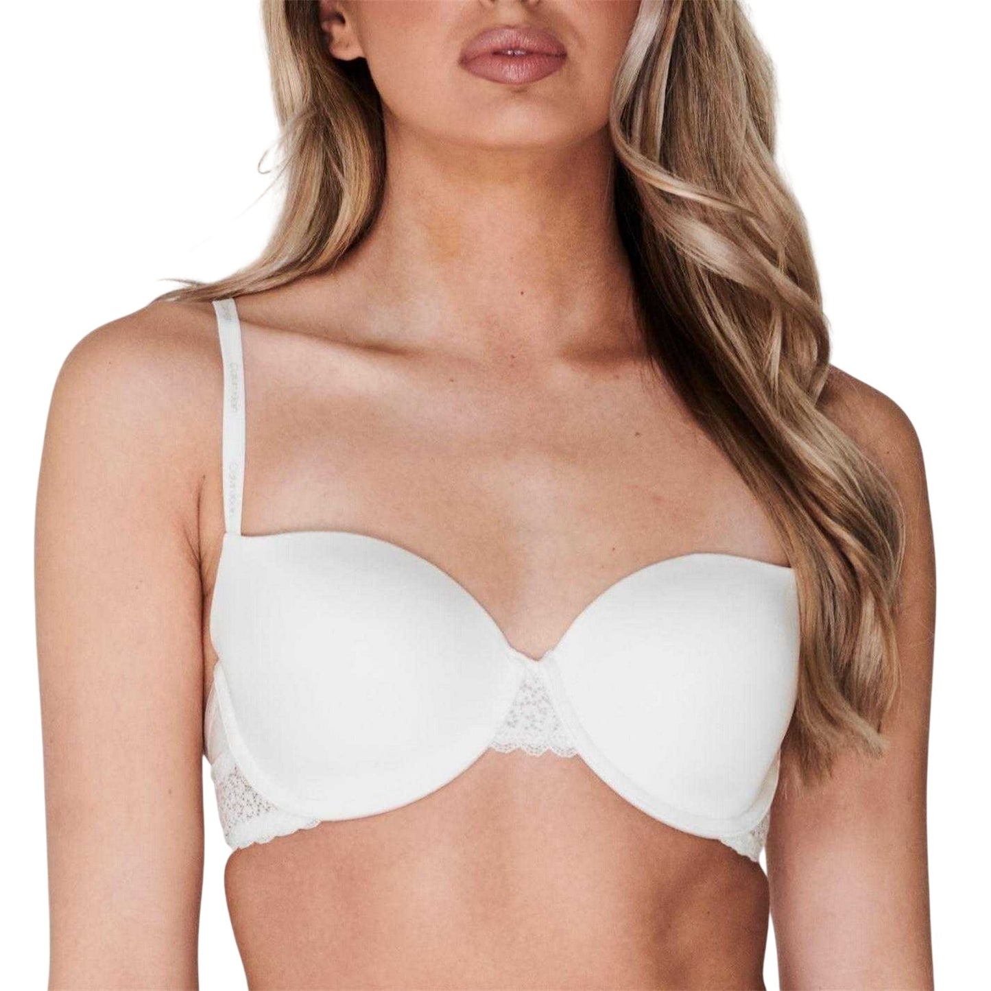 Ivory - Side - Calvin Klein Womens-Ladies Flirty Balcony Bra