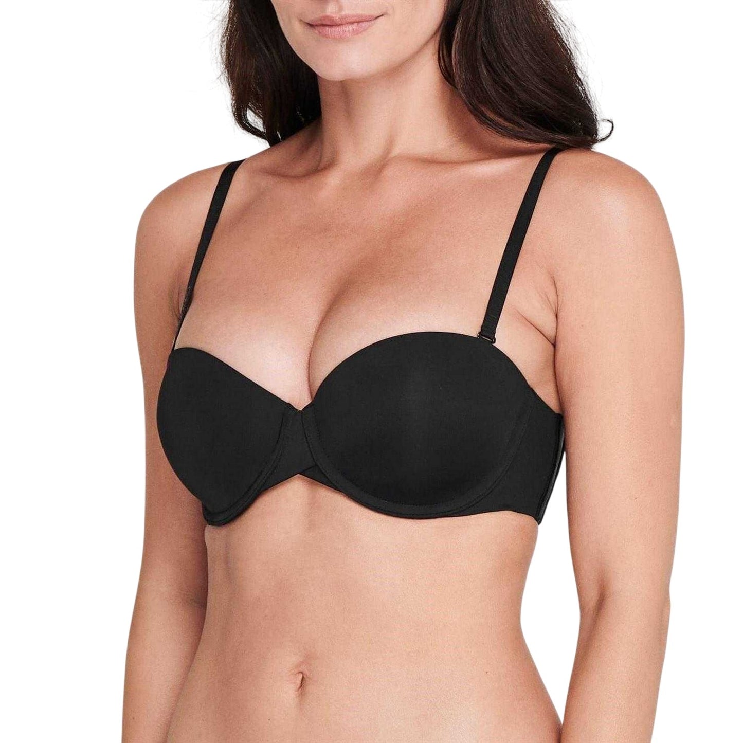 Black - Side - Calvin Klein Womens-Ladies Strapless Bra