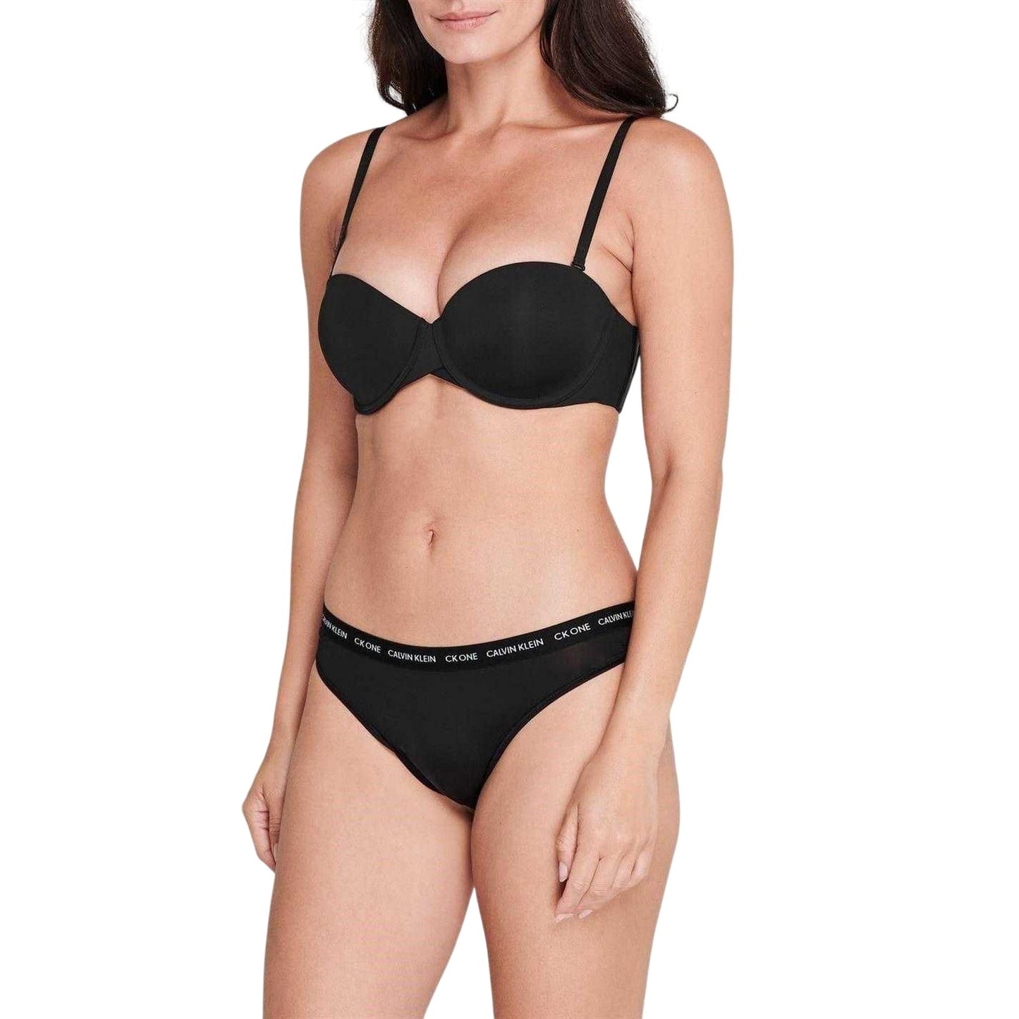 Black - Lifestyle - Calvin Klein Womens-Ladies Strapless Bra