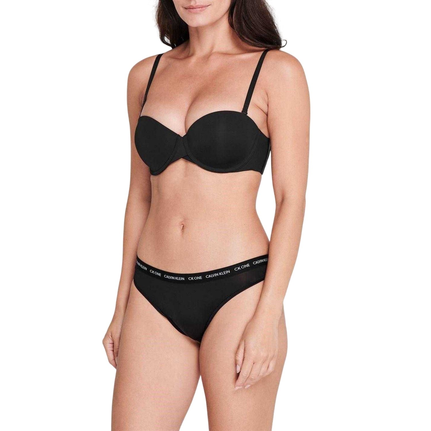 Black - Lifestyle - Calvin Klein Womens-Ladies Strapless Bra