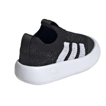 Black-White - Back - Adidas Baby Bubblecomfy Logo Low Cut Trainers