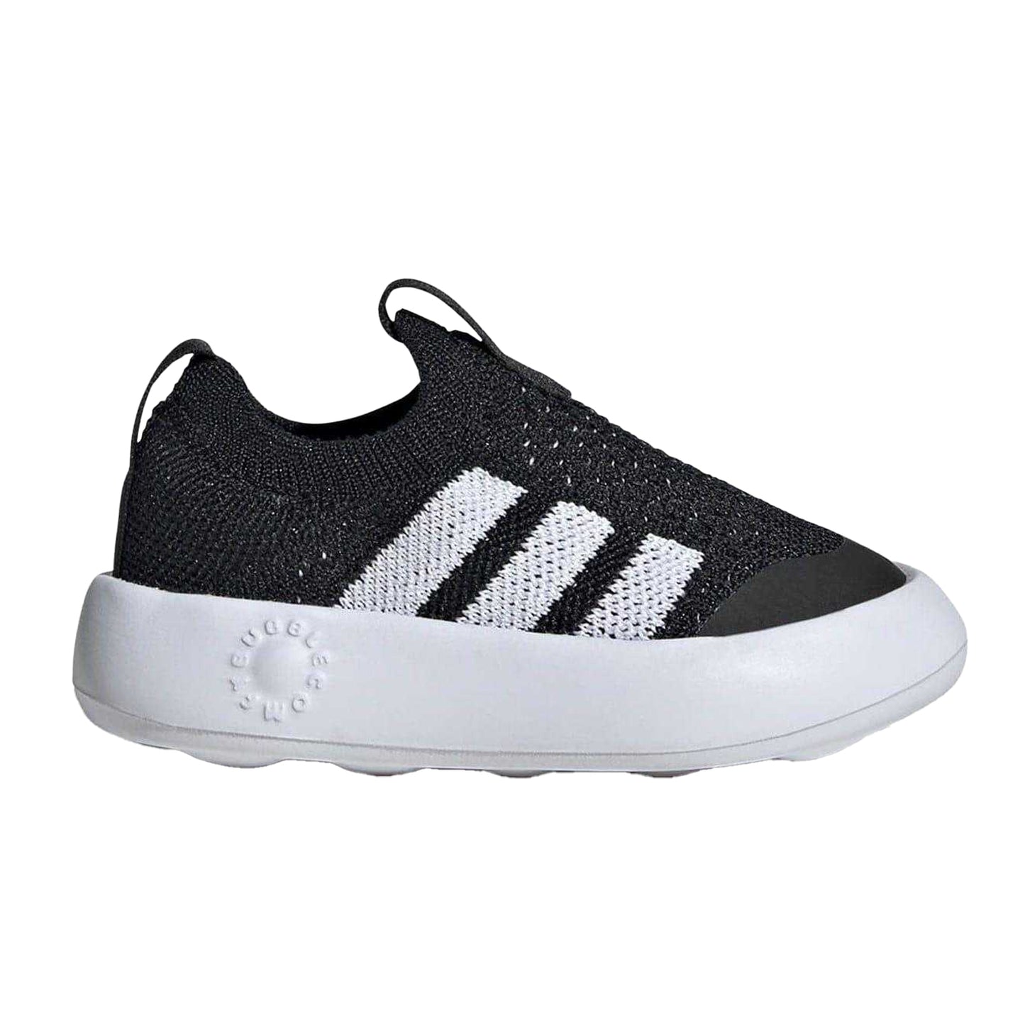 Black-White - Front - Adidas Baby Bubblecomfy Logo Low Cut Trainers