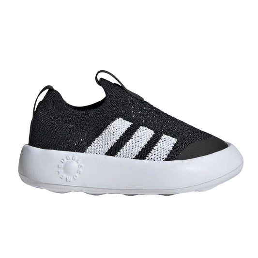 Black-White - Front - Adidas Baby Bubblecomfy Logo Low Cut Trainers