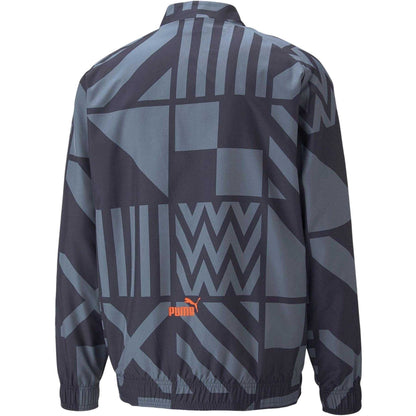 Night Blue - Back - Puma Mens Geometric Anorak