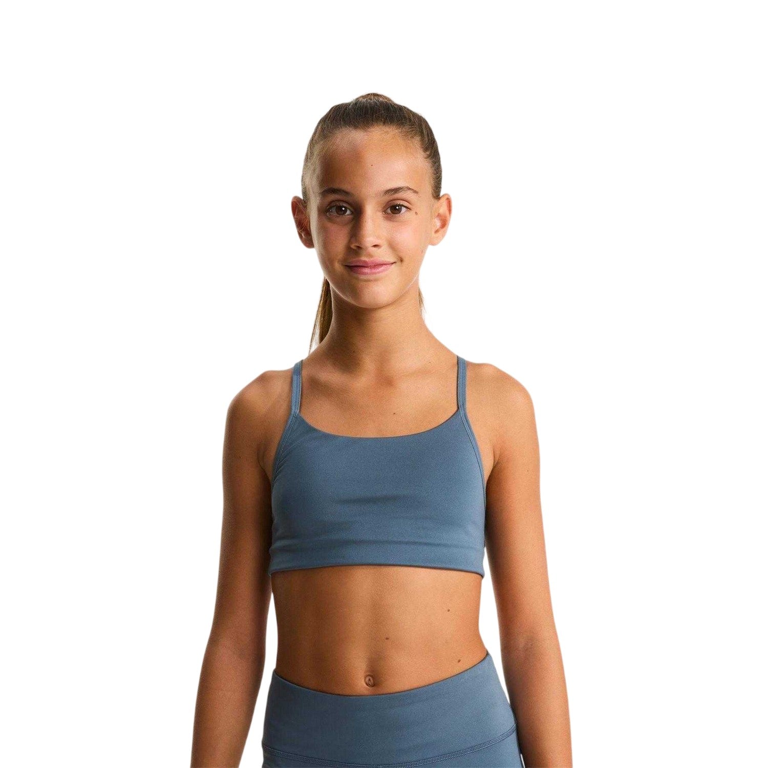 Granite Grey - Side - The North Face Girls Flex Sports Bra