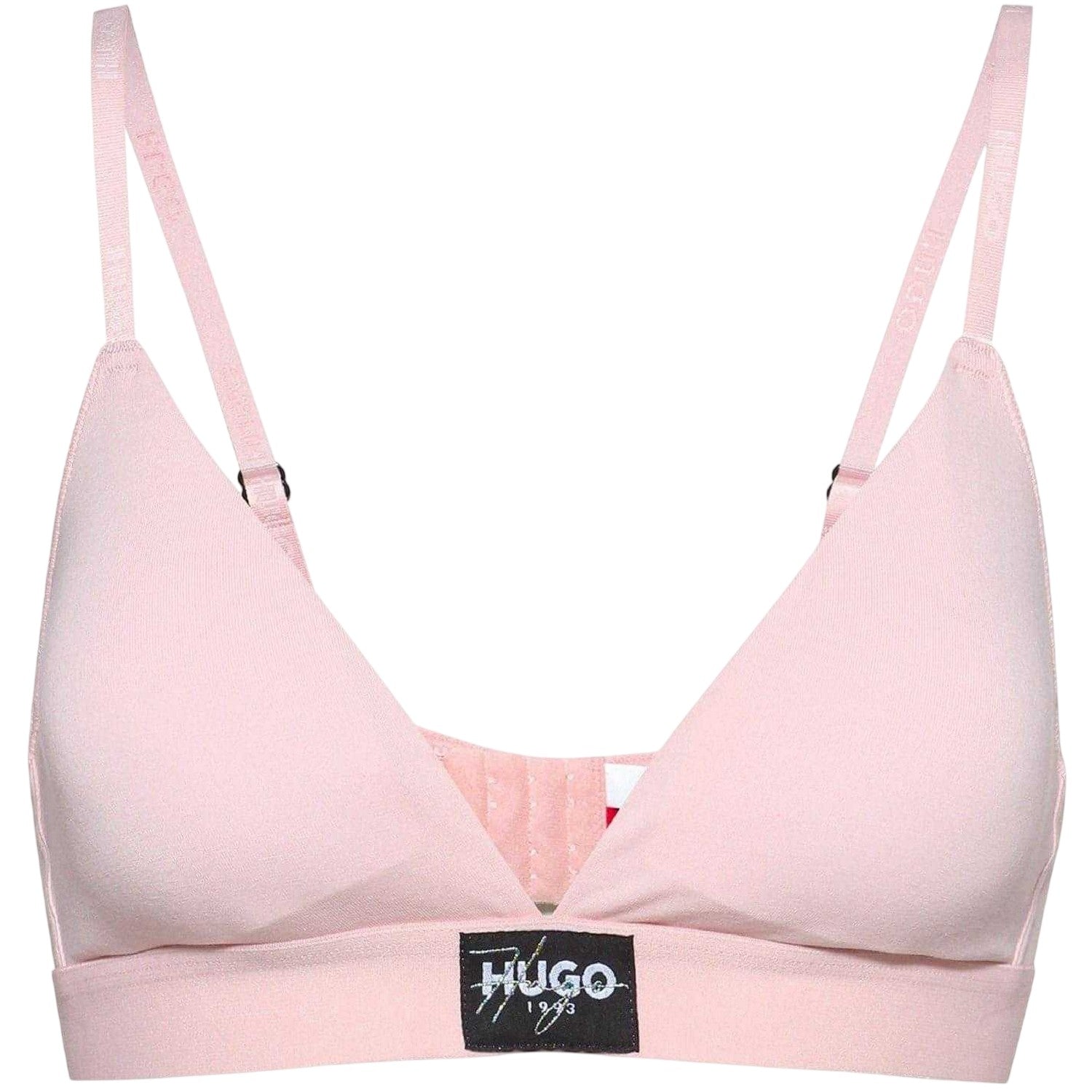 Pastel Pink - Front - Hugo Womens-Ladies Triangle Jersey Bra