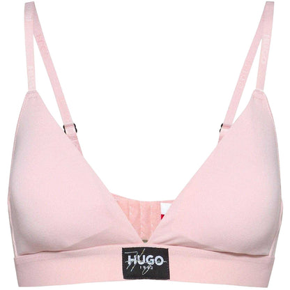 Pastel Pink - Front - Hugo Womens-Ladies Triangle Jersey Bra