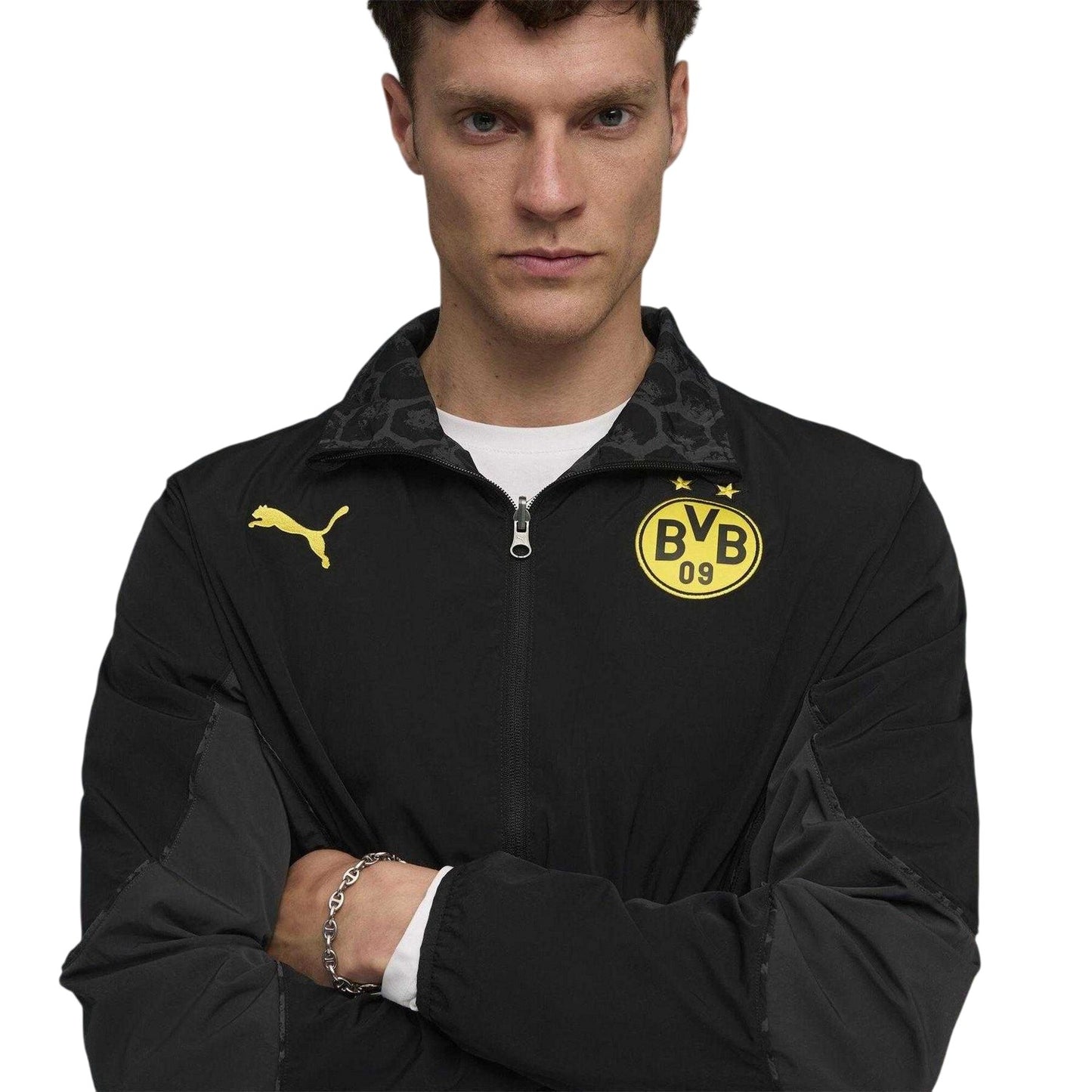 Black-Yellow - Side - Puma Mens Borussia Dortmund Anorak