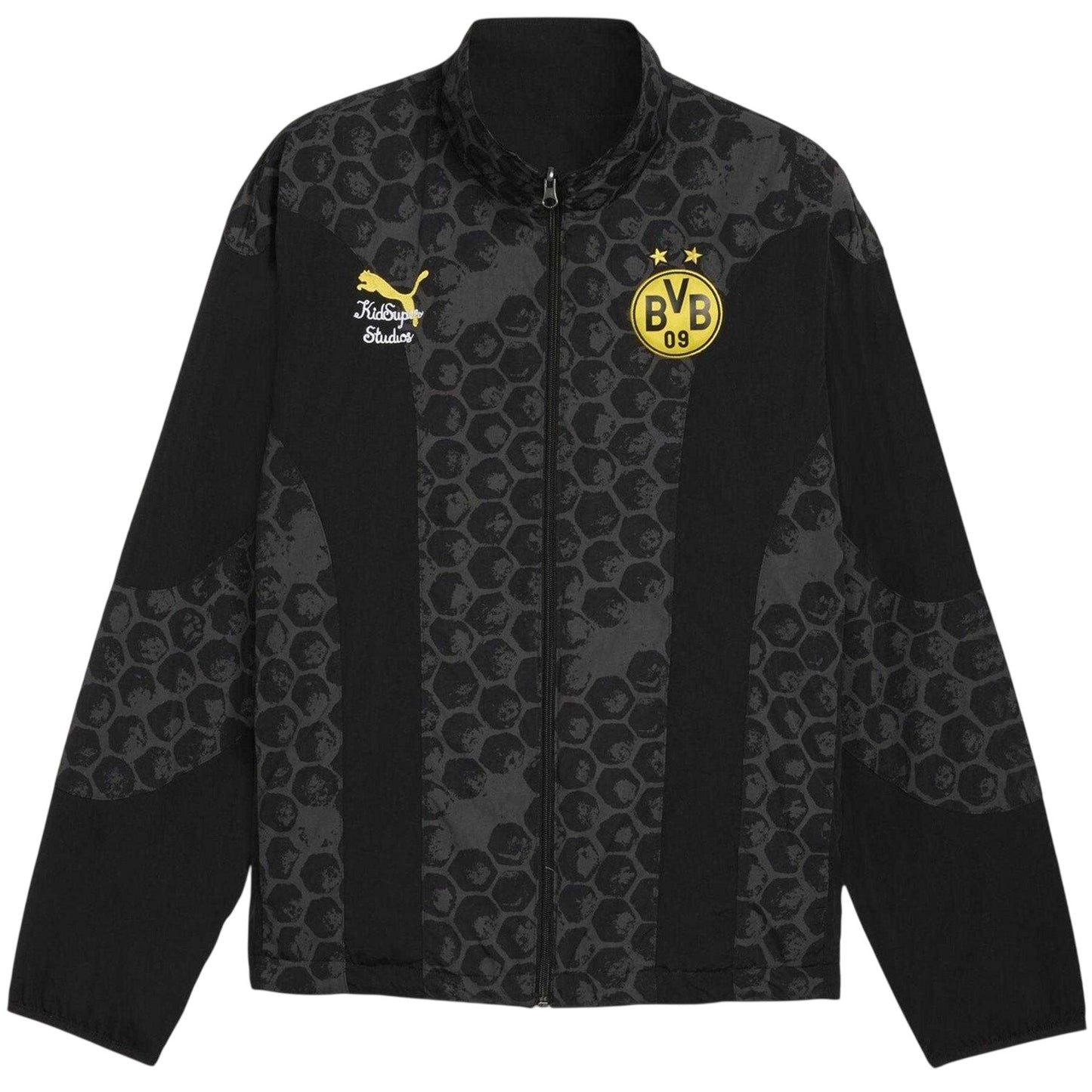 Black-Yellow - Front - Puma Mens Borussia Dortmund Anorak