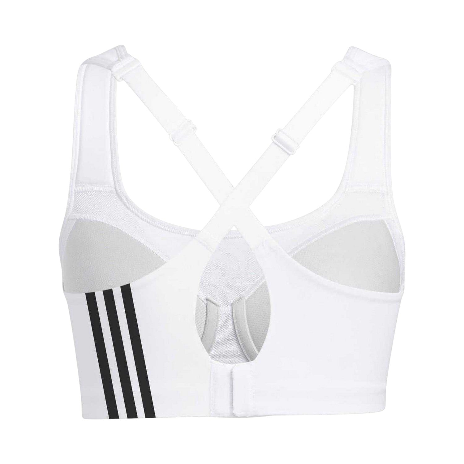 White - Back - Adidas Womens-Ladies High Support Sports Bra