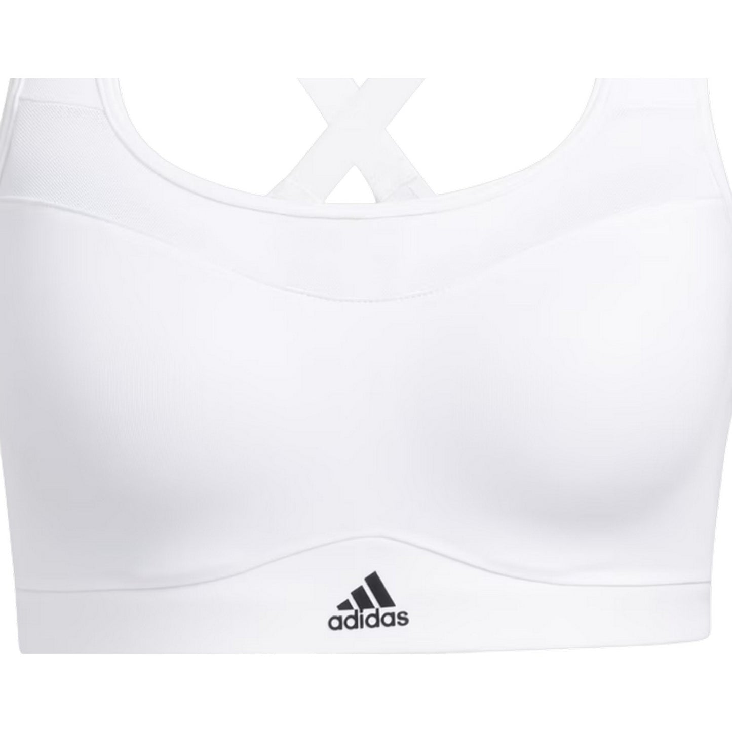 White - Side - Adidas Womens-Ladies High Support Sports Bra
