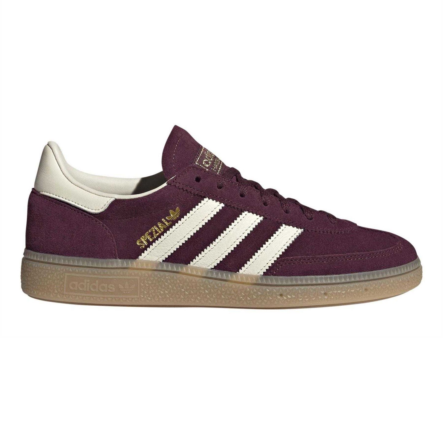 Maroon-Cream - Front - Adidas Womens-Ladies Spezial Suede Handball Trainers