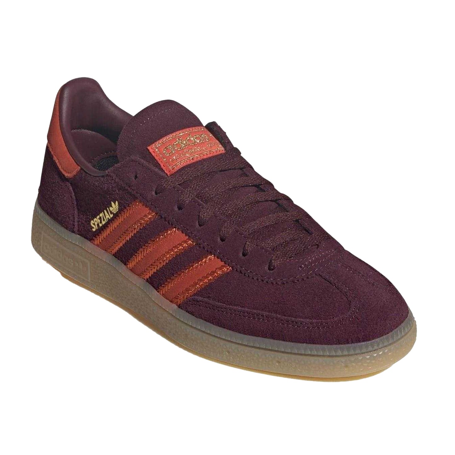 Maroon-Red - Pack Shot - Adidas Womens-Ladies Spezial Suede Handball Trainers