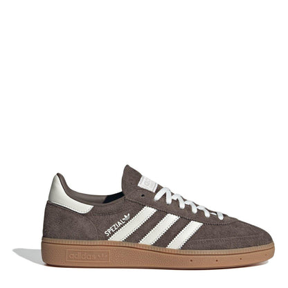 Earth Brown - Front - Adidas Womens-Ladies Spezial Suede Handball Trainers
