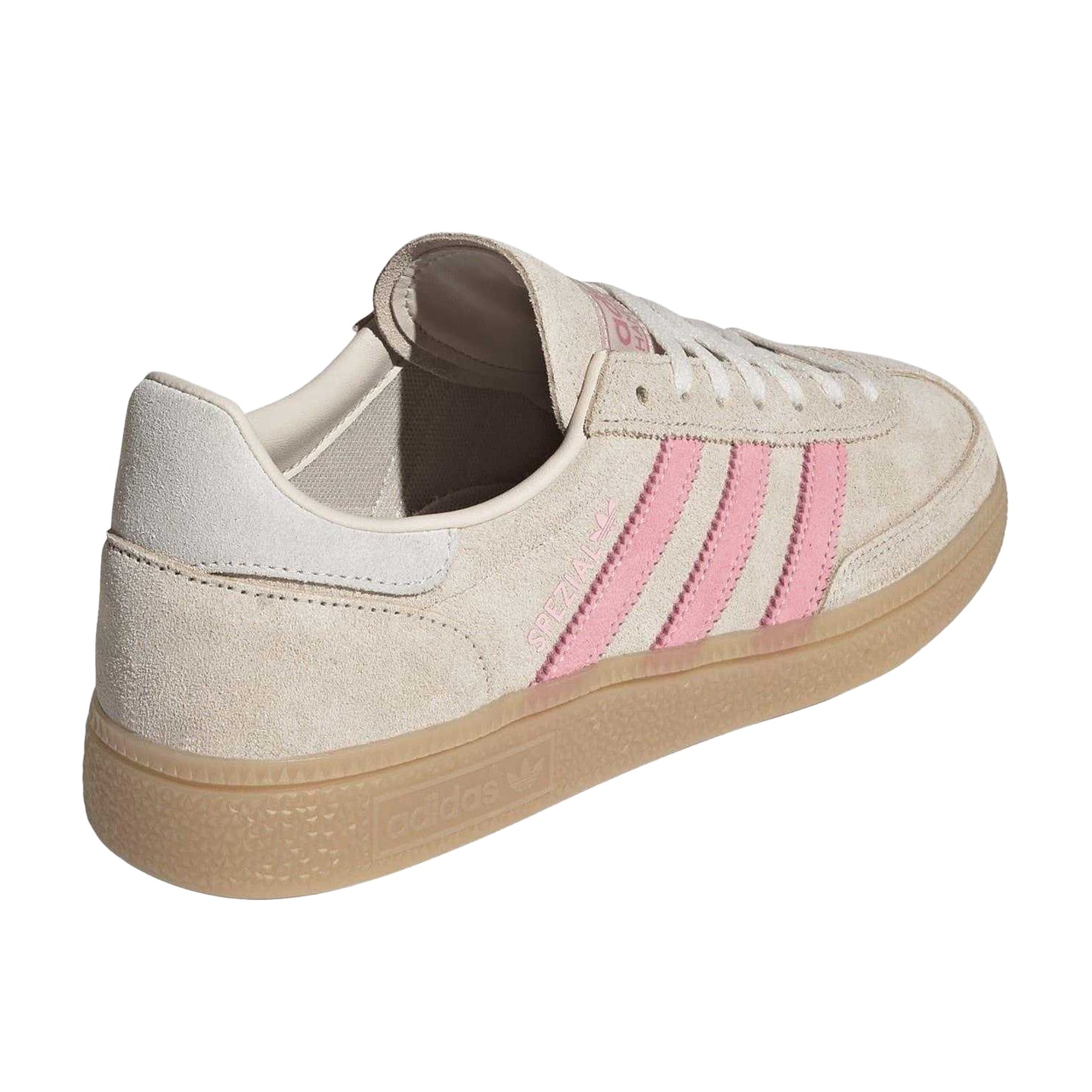 Cream-Pink - Back - Adidas Womens-Ladies Spezial Suede Handball Trainers